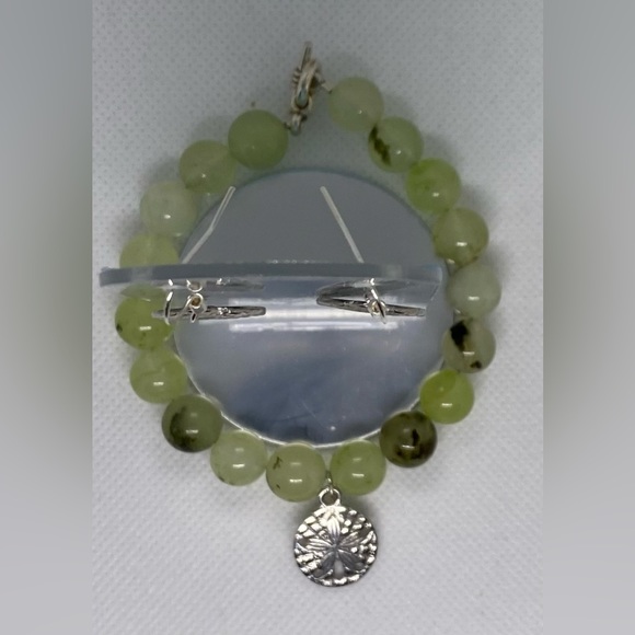 Set. Bracelet and earrings sand dollar - Picture 2 of 2